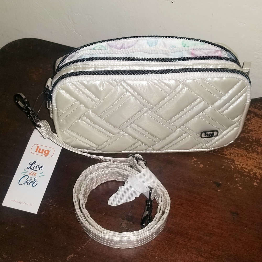 Lug Metallic Quilted Crossbody Bag